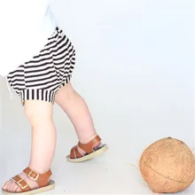 Модные летние хлопковые штаны-шаровары для новорожденных мальчиков и девочек, короткие штаны, 1 предмет