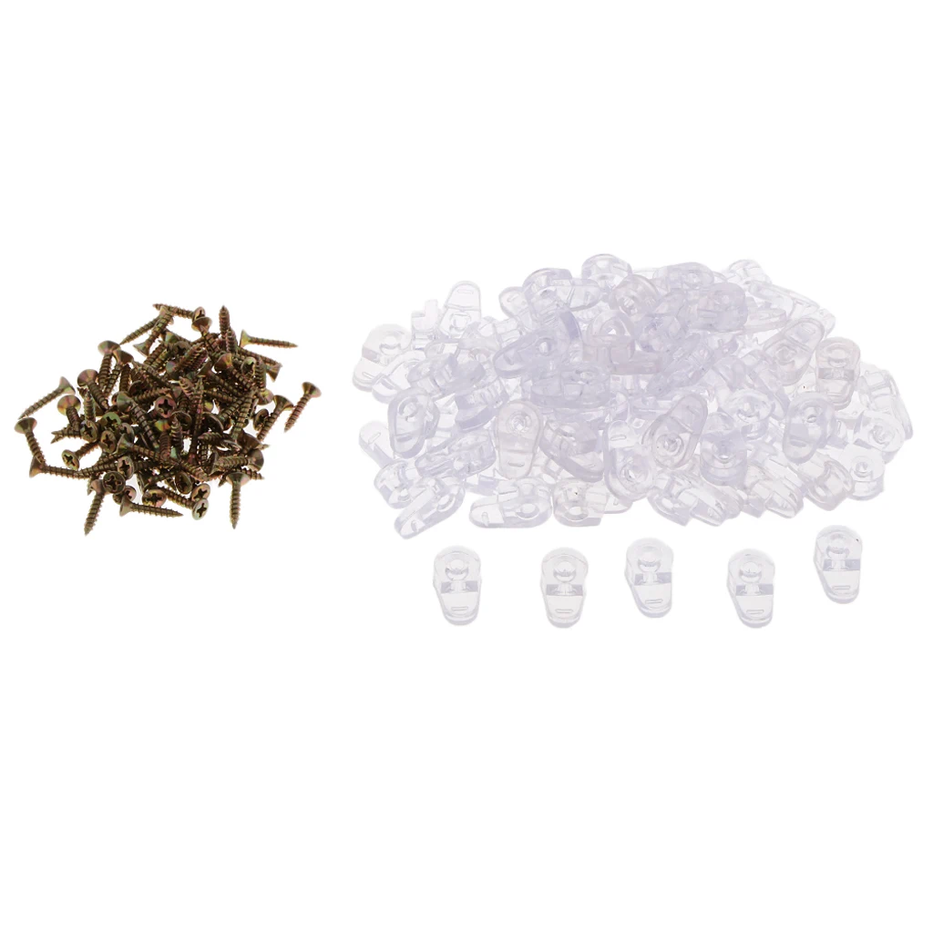 300pcs Glass Panel Screen Clips Skid Resistance Clamp Mirror Window Retainer