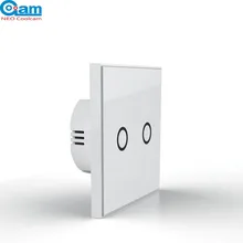 NEO COOLCAM NAS SC01Z Z wave Plus Wall Light Switch 2CH Gang Home Automation Z Wave