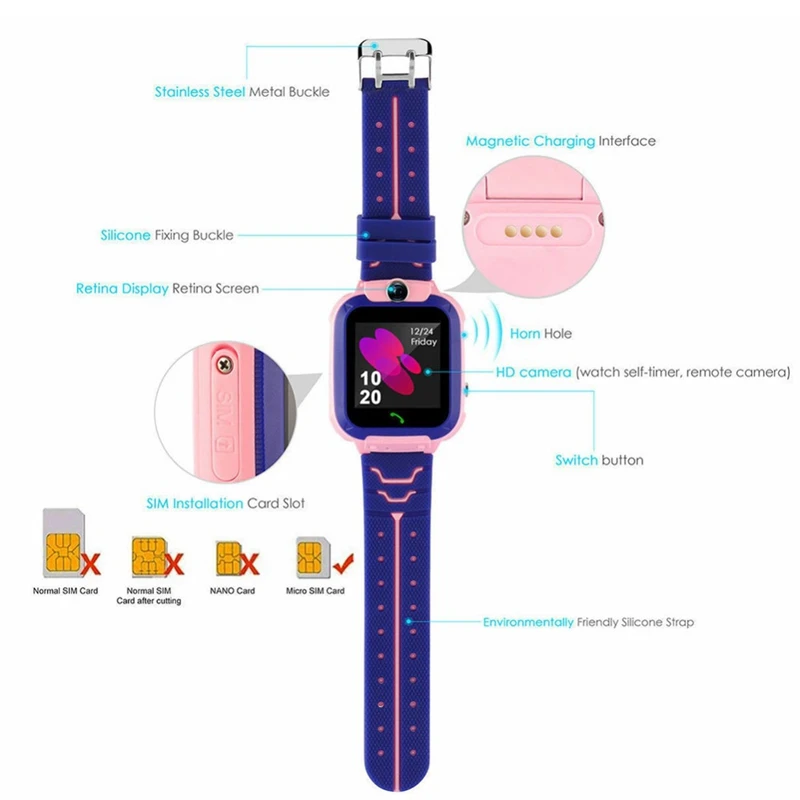 Q12 дети Смарт часы Дети SOS Antil lost Smartwatch детские Relogio Inteligente Расположение Finder PK IWO 8