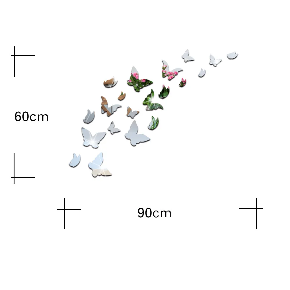 20 шт. Наклейка на стену в виде бабочки с цитатами Papillon, настенная акриловая наклейка для детских комнат, домашний декор muurstickers