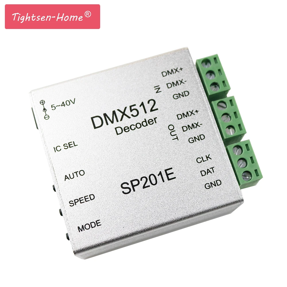 Декодер SP201E DMX512 ws2812B ws2801 WS2811 1903 DMX dmx512 Красный зелёный синий светодиодный