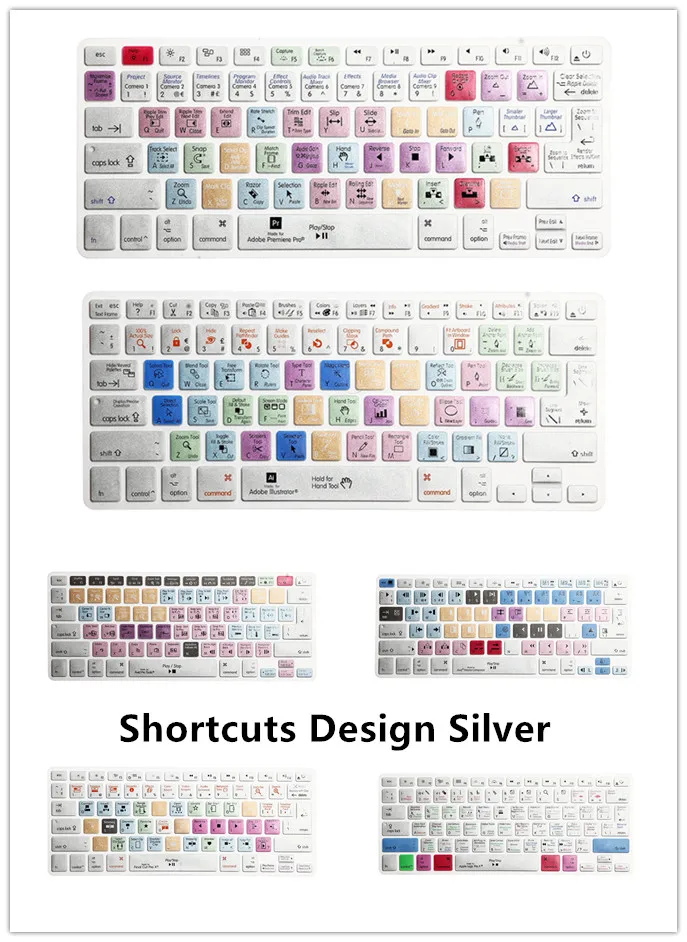 Для Iphone Imac, Macbook Pro Air 13 15 Kc для A1278, для Samsung Prime Pro Final Cut Pro X Ai Ps, ярлык, покрытие для клавиатуры