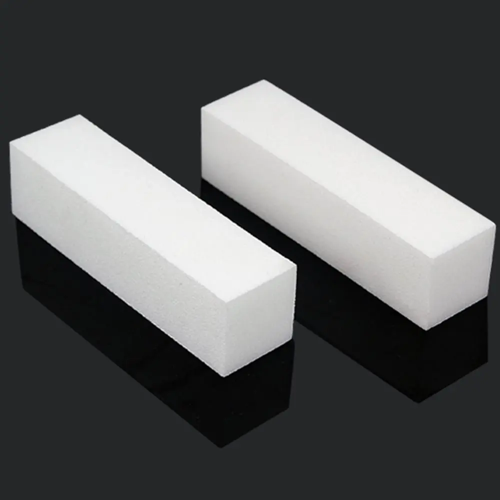 

10 x White Acrylic Nail Art Tips Buffer Buffing Sanding Block Files Manicure Tool