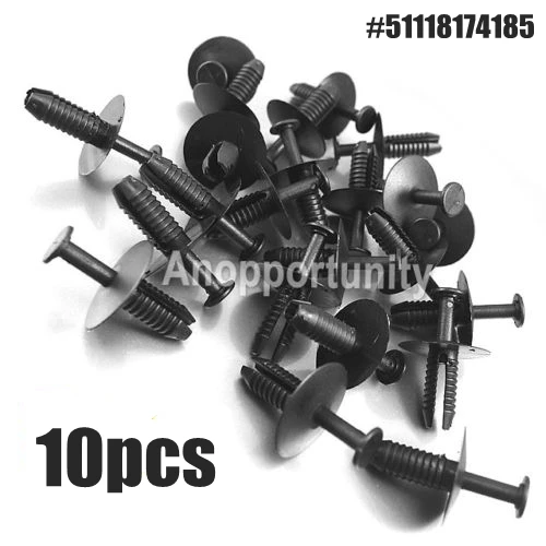 Черные нейлоновые фиксаторы заклепок бампера для BMW 10x51118174185 1997-2011 | Автомобили и