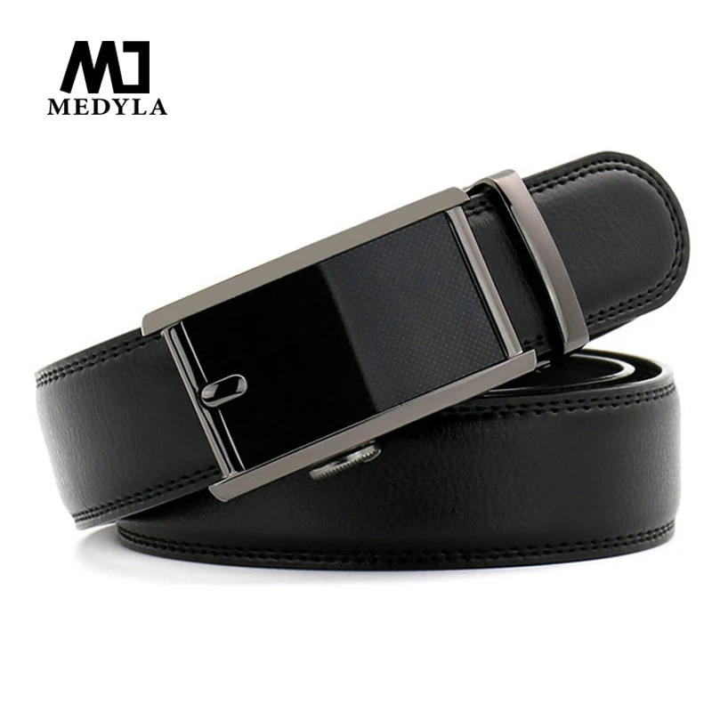 

MEDYLA Designer Leather Strap Male Belt Automatic Buckle Belts for Men Designer Belt Cowskin High Quality Waistband Cinto