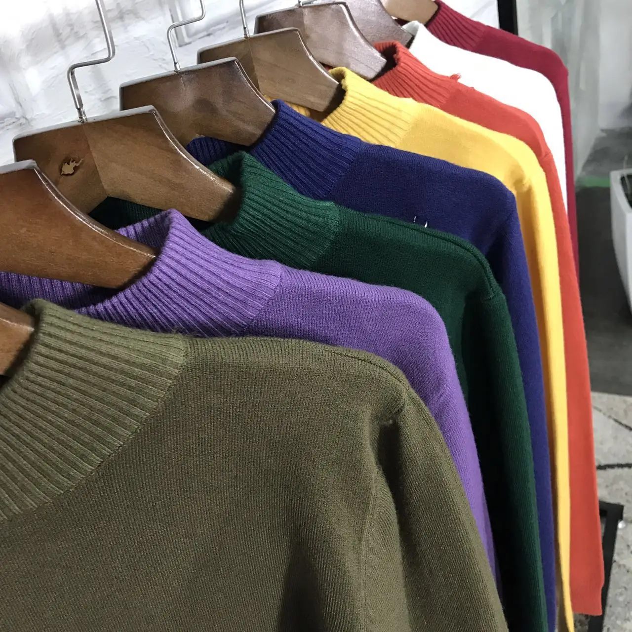best sweaters for men MRMT 2022 Brand Autumn New Knitting Men's Sweater Pullover for Male Half High Collar  Sweater sweater crewneck