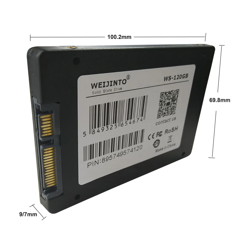 WEIJINTO Самая низкая цена sata sata2 SSD 32 Гб 16 Гб sata3 60 Гб SSD жесткий диск для компьютера 2," Внутренний