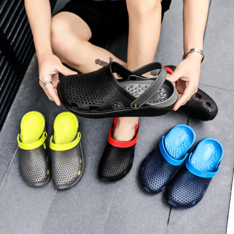 Original Clog Comfortable Men Classic Sandals Summer Outdoor Beach Shoes Fit Flop Slip On Garden Platform Water Ombre Slippers | Спорт и