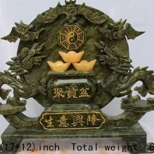 43. См*/нежный Китая тайваньский нефрит процветающий бизнес драконов Статуэтка благополучия