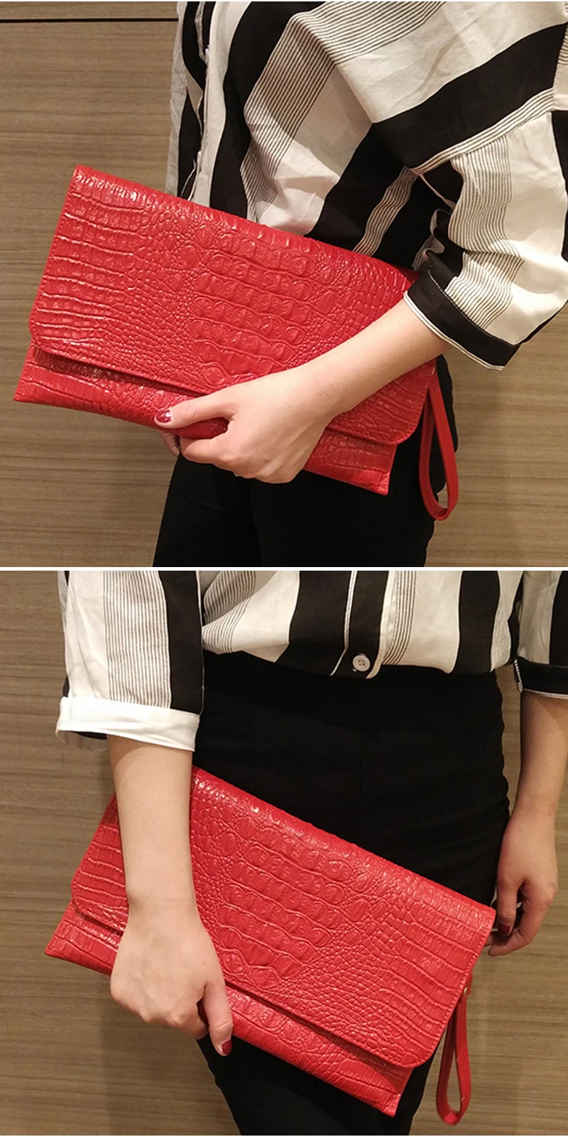 TOPHIGH Red Crocodile Pattern Messenger Bag For Women 2021 Evening Bag Yellow Leather Handbag White Shop Online Top Handtasche