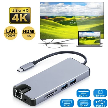 8 in 1 USB C Hub HDMI 4K, USB-C to RJ45 Gigabit Ethernet, VGA Port, Type C Hub Power Delivery, SD TF Card Reader for Macbook Pro
8 in 1 USB C Hub HDMI 4K, USB-C to RJ45 Gigabit Ethernet, VGA Port, Type C Hub Power Delivery, SD TF Card Reader for Macbook Pro
