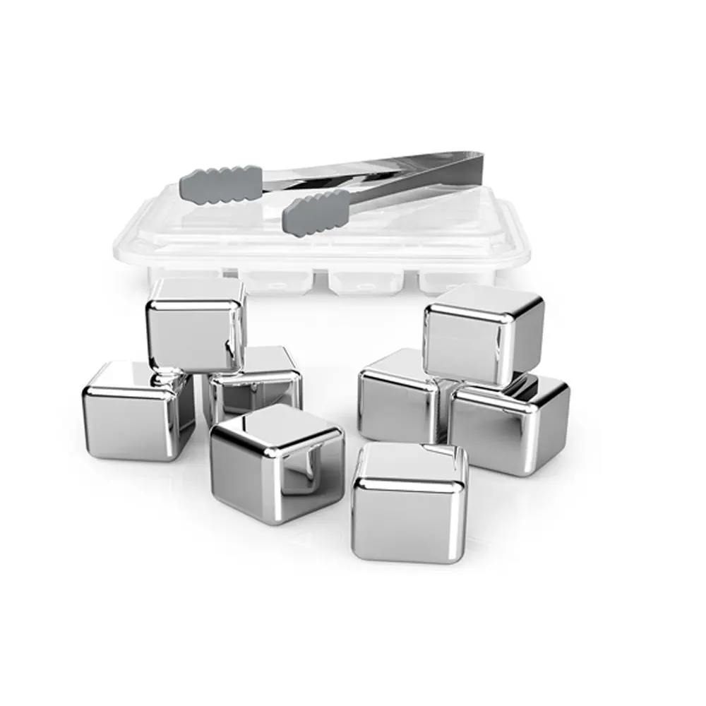 Stainless Steel Whiskey Stone Chilling Rocks Reusable Ice Cubes For 