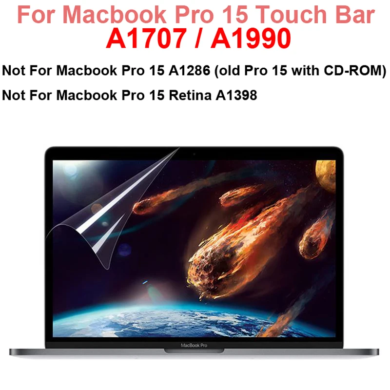 

10pcs Matte Anti Glare Screen Protector for macbook Pro 15 Touch Bar A1707 A1990 screen cover Film macbookpro Touchbar 15.4 inch