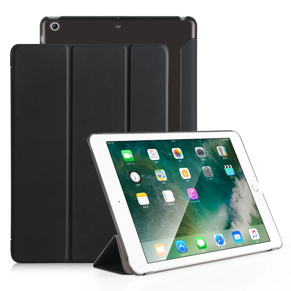 

For ipad mini 1 2 3 case,Aiyopeen 3-fold Pu Leather Flip Stand With Matte Translucent Plastic Back Cover For Apple ipad mini 123