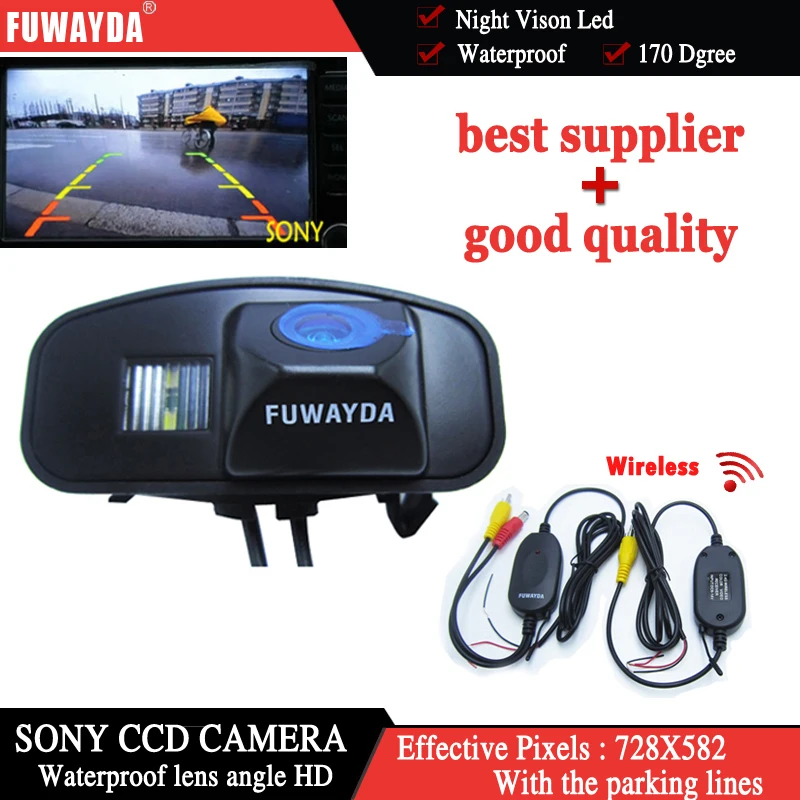 FUWAYDA WIRELESS Car Rear View Reverse Parking Kit Back up Color CAMERA