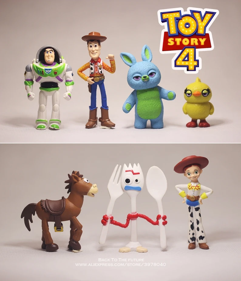 

Disney Toy Story 4 Woody Buzz Lightyear 4-7cm 7pcs/set Action Figure Anime Decoration Collection Figurine Toy model children