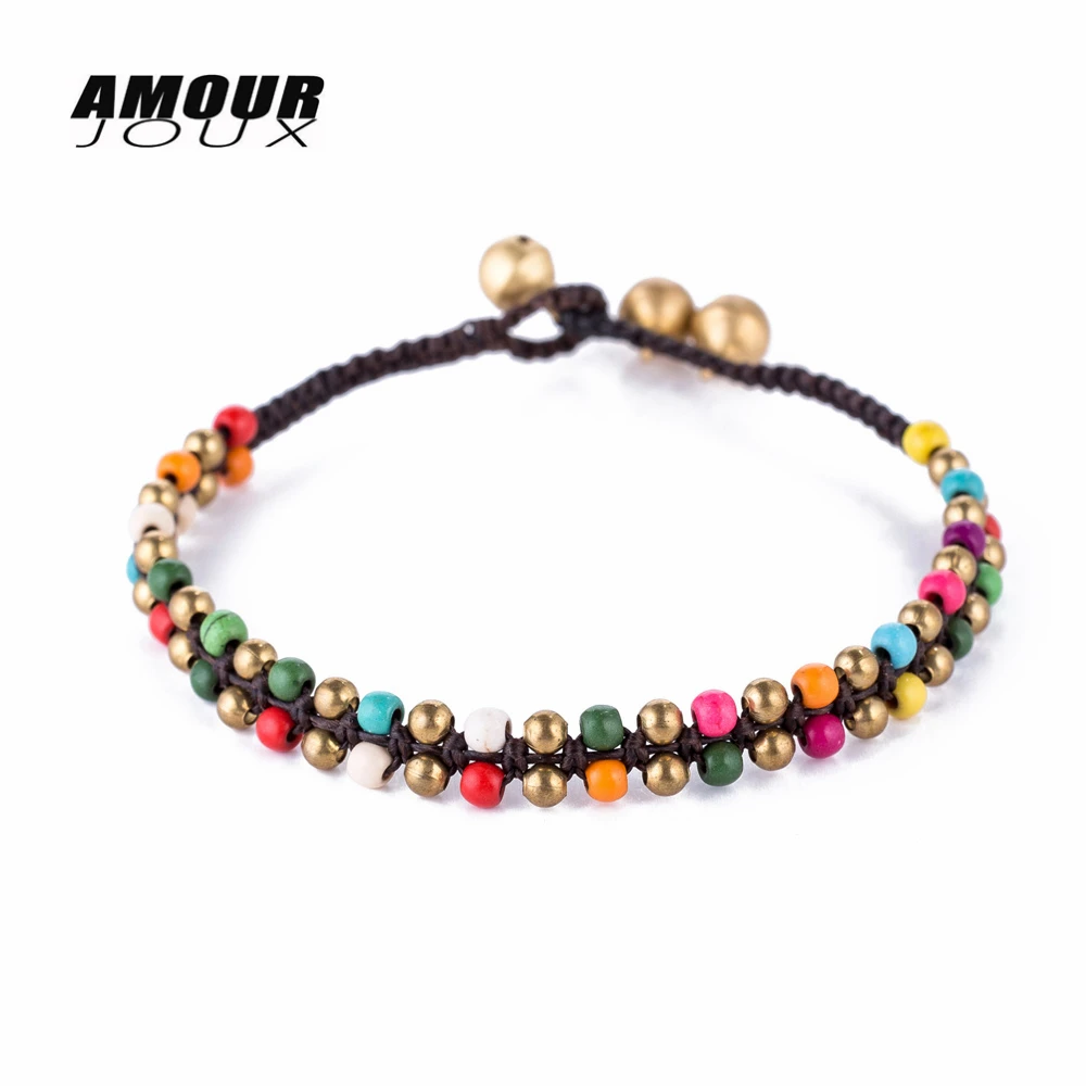 

Handmade Beaded Anklets For Women Summer Ankle Bracelet Hand Woven Stone Chain Vintage Anklet Foot Chain On The Leg enkelbandje