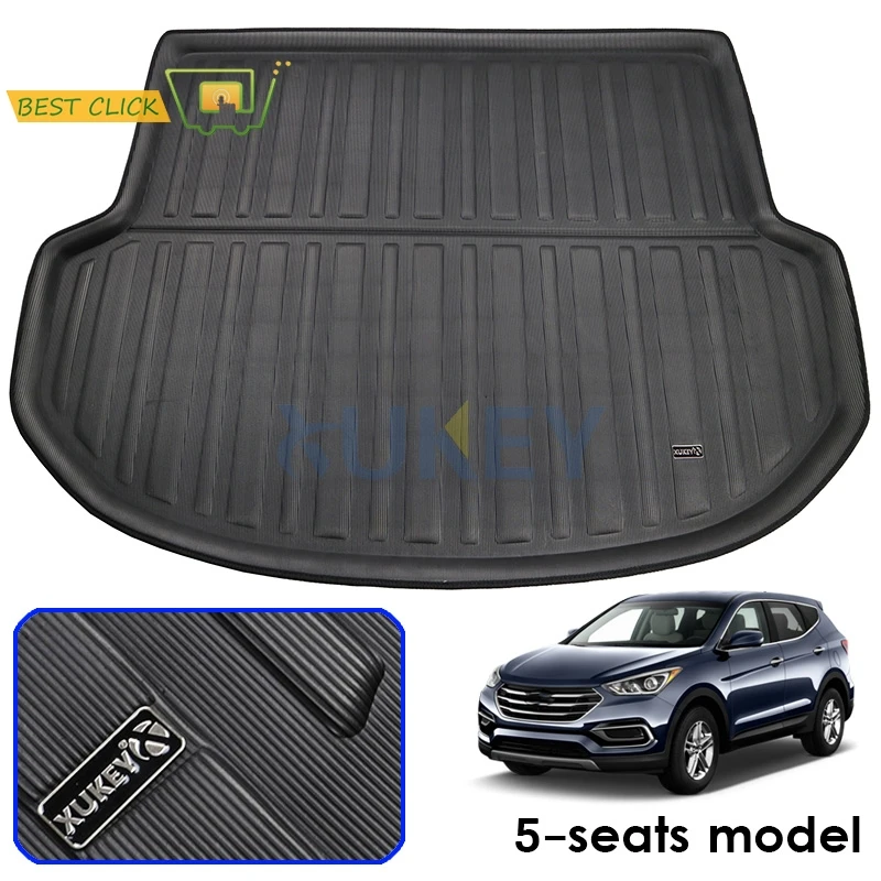 

Fit For Hyundai IX45 Santa Fe 5 Seater 2013 2014 2015 2016 2017 2018 Rear Trunk Floor Mat Cargo Tray Boot Liner Carpet Protector