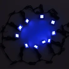 Квадратный Нержавеющая сталь DC12V boden Светодиодный лампа для загара Водонепроницаемый IP67 0,6 W светодиодный uderground свет набор из 20(WW, CW, красные/зеленые/голубые/желтые/белые Светоотражающие и y-образными лямками, цветная(RGB