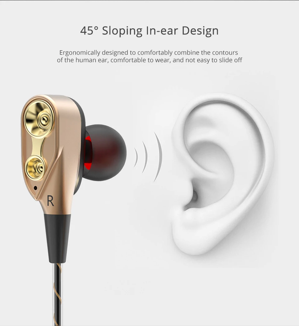 Noise Cancelling Earphones Dual Driver Earphone With MIC Gaming Headset Stereo Earphones With Microphone For Mobile Phone (22)