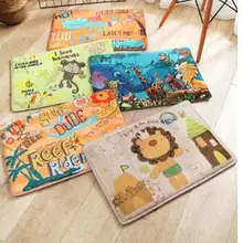 Милый мультяшный стиль Мягкий Плюшевый коврик под дверь спальня абсорбирующий коврик для унитаза коврик для ног внутри