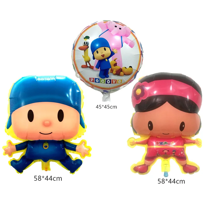 10 шт 3D и 18 дюймов Pocoyo фольги надувной День рождения Свадебные украшения