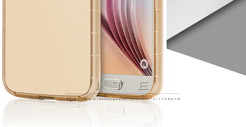 ITEUU S6 противоударный Тонкий чехол из ТПУ для samsung Galaxy S6 мягкий, с бесцветным прозрачным ударопрочным чехлом для samsung S6
