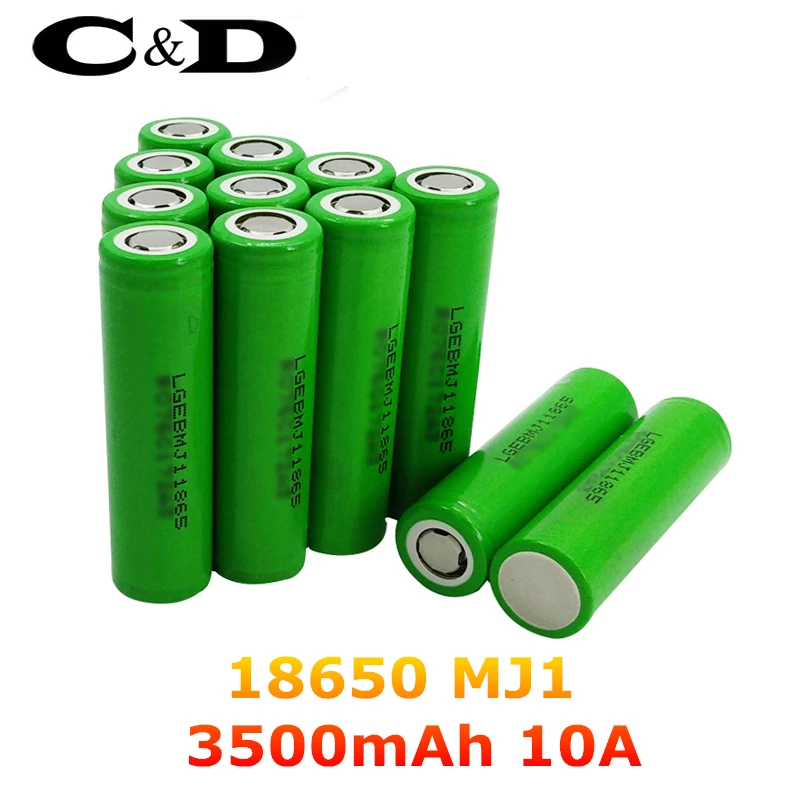 Новый оригинальный MJ1 18650 3 7 V 10A 3500 mAh Li Ion Перезаряжаемые Батарея для фонарик факел