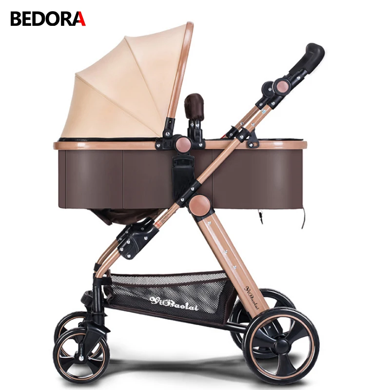 

Bedora Kids High Quality High Landscape Strollers Aluminum Alloy Material 0-3 Years Old Can Sit Can Lie Trolley Free Shipping