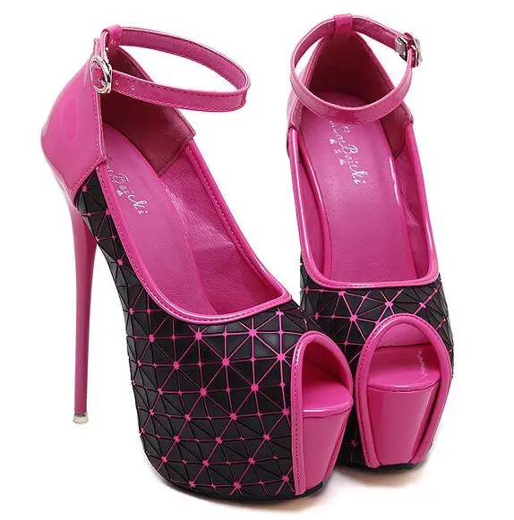 Size 4 9 Peep Toe Autumn font b Women b font Shoes New 16cm High Heels