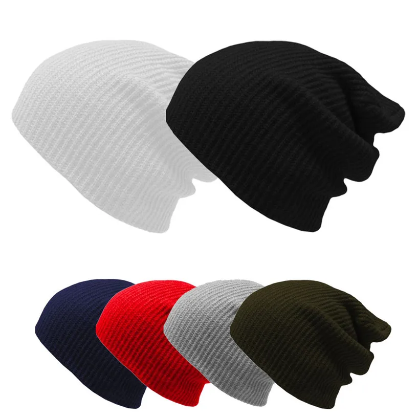 

Knit Men Women Baggy Beanie Winter Hat Ski Slouchy Chic Cap Skull
