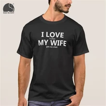 EnjoytheSpirit 2017 Summer T-shirt I Love My Wife FUNNY Beer Humor Shirt Men’s Cotton Short Sleeve T Shirt Black Grey Red Color