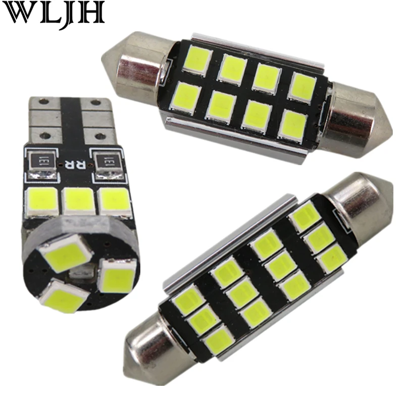 

WLJH 12pc Canbus Error Frr Car Interior LED Reading lighting Kit For Volkswagen VW GOLF 4 MKIV MK4 GTI 337 20ae R32 1999-2005