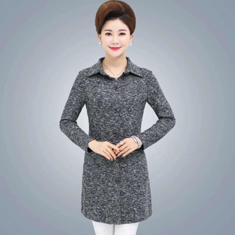 Moyen Down Collar Poitrine Windbraker F613 Unique 2018 Mode Cour Nouvelle Gris Slim Tranchée D'âge Manteau Hiver Lady Automne Grande Turn Femmes znIFZq