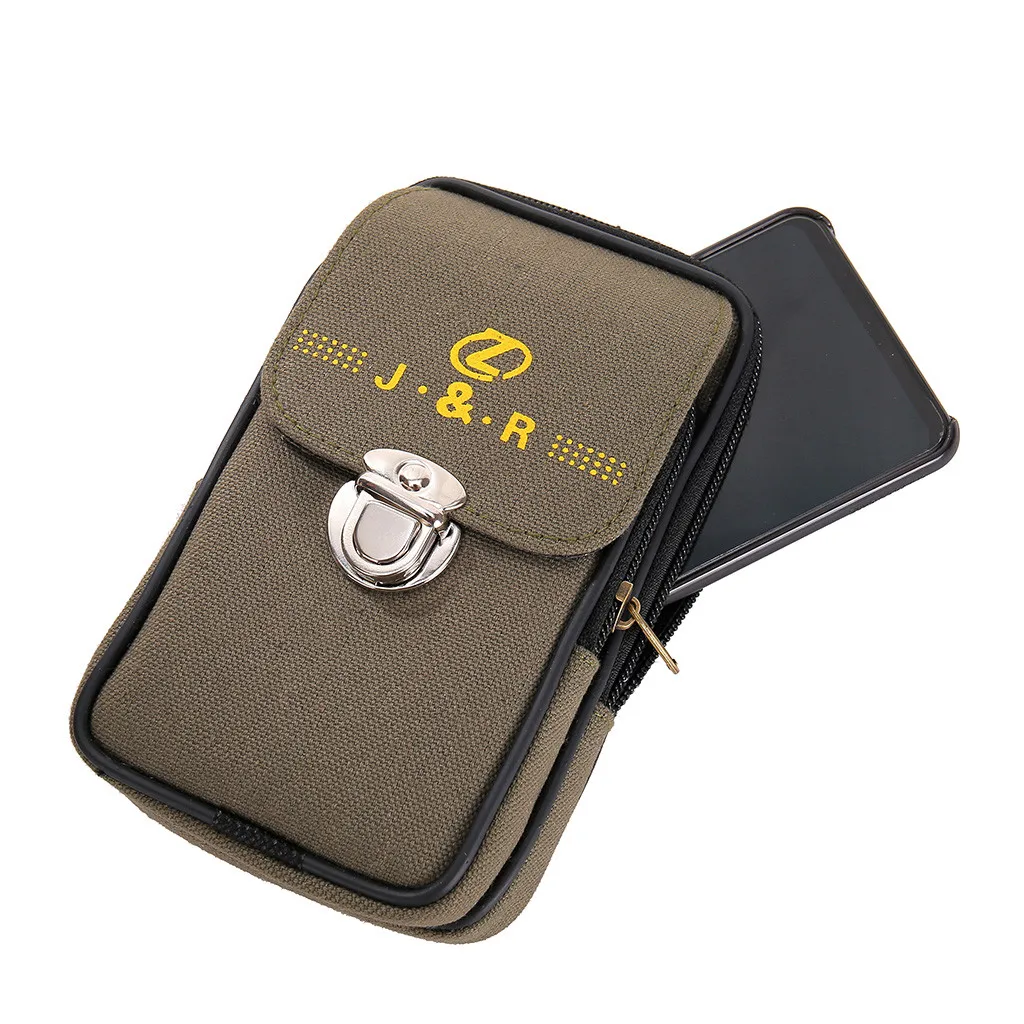 Мужской холщовый Водонепроницаемый одноцветный маленький кошелек-держатель для карт, портмоне, клатч, сумочка для карт и монет