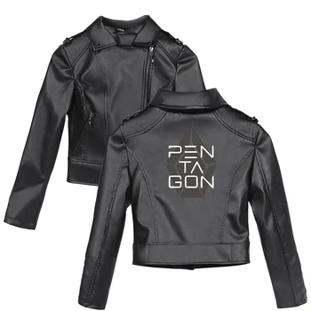 

Pentagon 2019 2D New Clothes print Pink/Black PU Leather Jackets Women Riverdale Serpents Streetwear Leather Brand Coat Plus