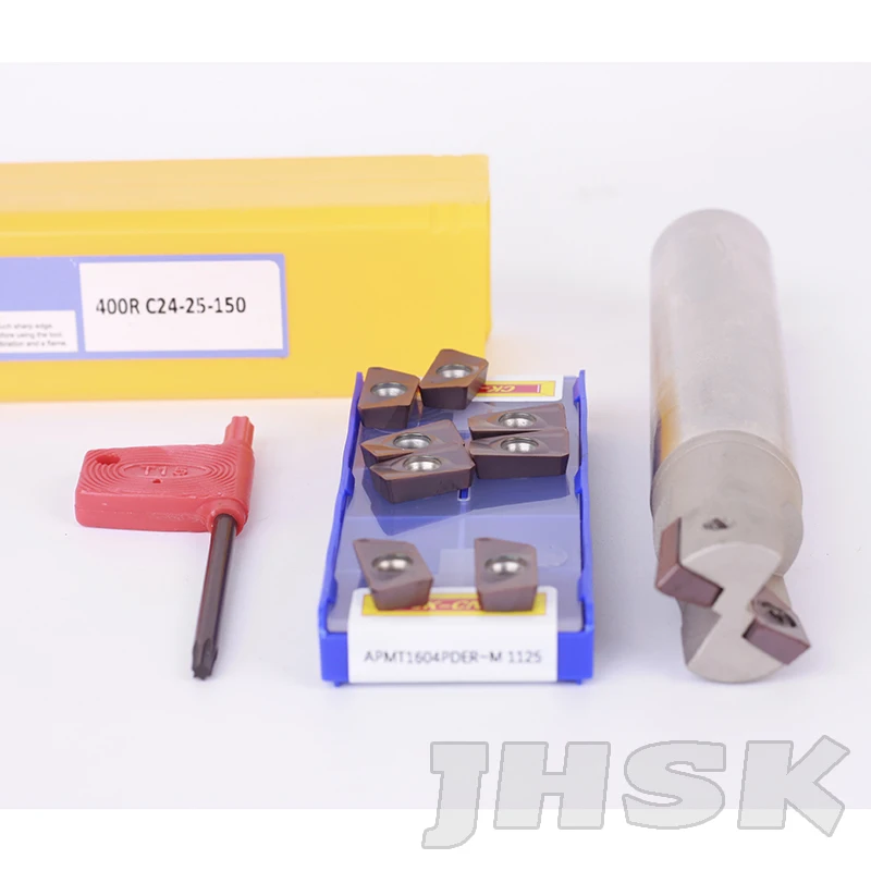 

Free shipping BAP400R-C24-25-150 Indexable milling cutter CNC TOOL with 10 pcs APMT1604PDER -H2 1125