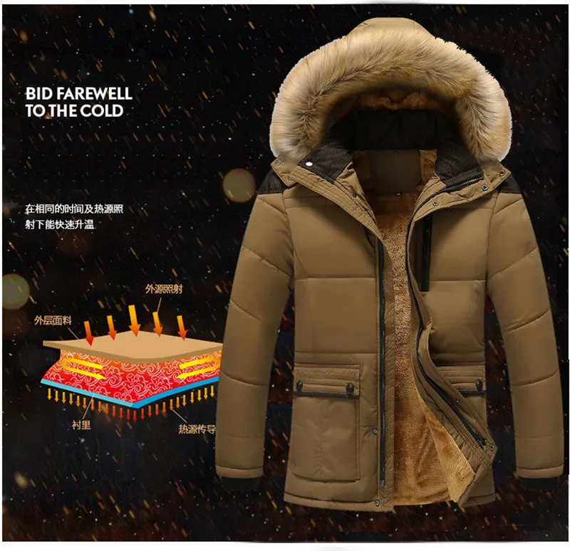 Men's Casual Parkas 2018 Winter Warm Thick Man Mid-long Winter Coat Male Hooded Collar Windbreaker Parkas Jacket Jaqueta Masculino Inverno M-5XL (19)