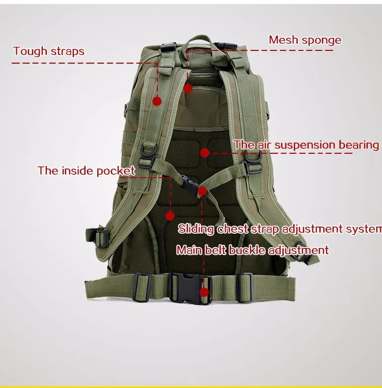 Тактический TAD военный Штурмовой Рюкзак Molle страйкбол охота кемпинг Выживание Спорт на открытом воздухе Пешие прогулки путешествие альпинистская сумка