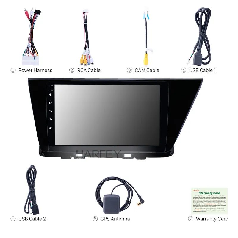 Sale Harfey 9"HD Touchscreen GPS Navi Android 8.1 Radio for Kia Niro 2016-2019 Bluetooth Wifi support Carplay DVR OBD Rearview camera 3