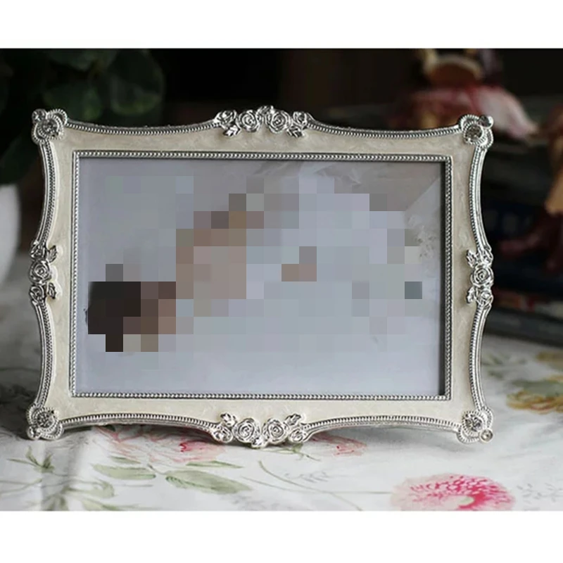 Ретро Серебряный цвет фоторамки Свадебный фотоальбом подставка для домашнего