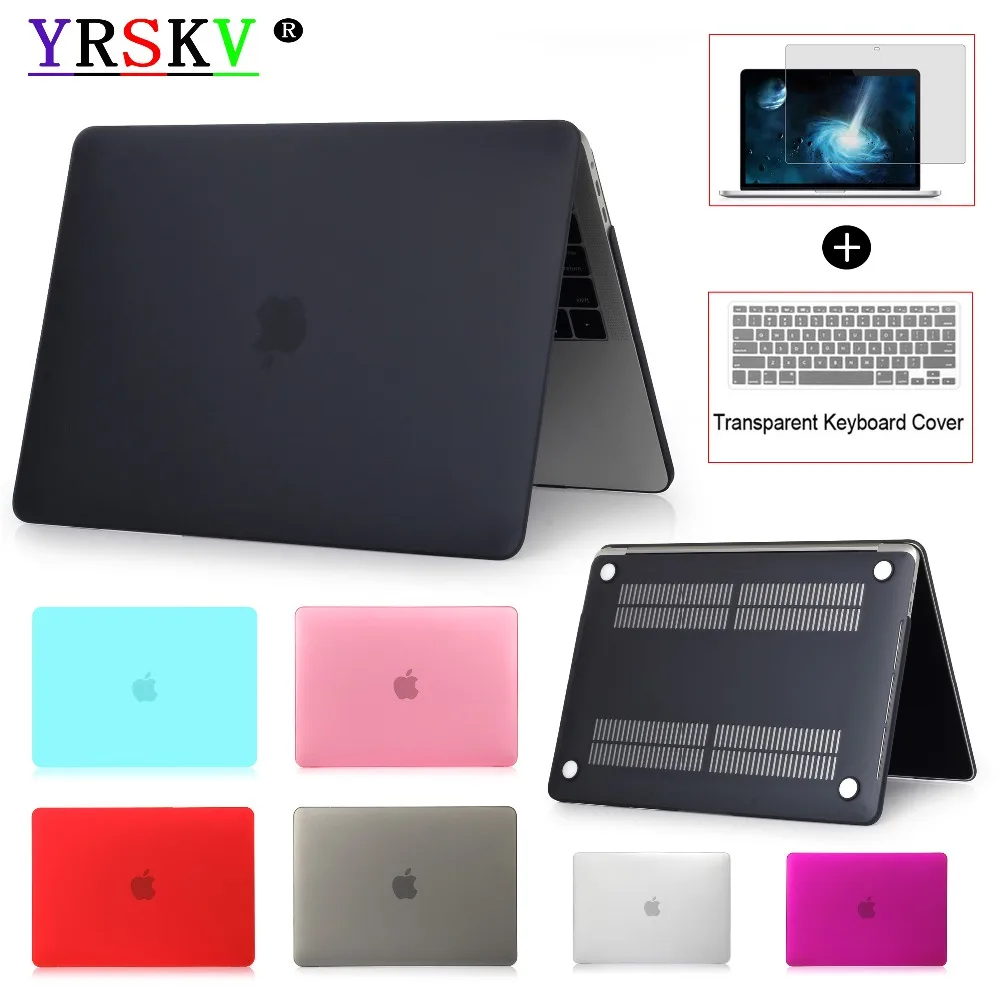 New 2018 YRSKV Laptop Case For MacBook Air Retina Pro 11 12 13 15 for Mac book New Pro 13 15 inch with Touch Bar + Keypad Cover