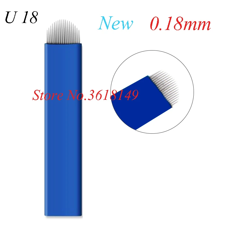 

Lamina Para Tebori 0.18mm 18 Pin U Shape Tattoo Needles Permanent Makeup Eyebrow Embroidery Blade Microblading Manual Pen
