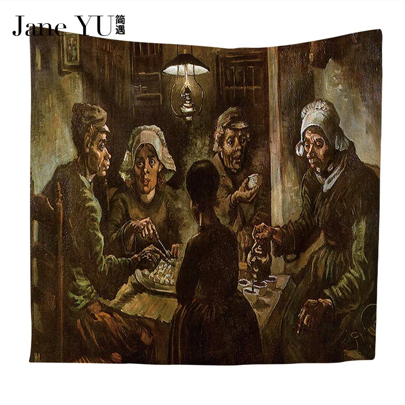 

Jane YU oil painting tapestry home decoration tapestries wall hanging carpet comfortable sofa cover picnic mat