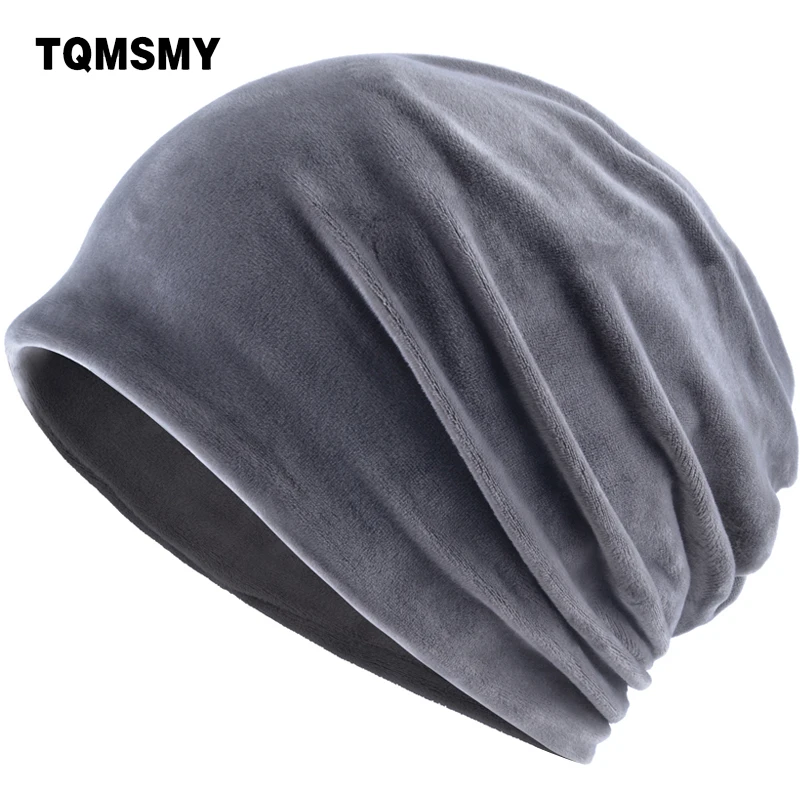 Бренд TQMSMY, Одноцветный шарф-воротник унисекс, для мужчин и женщин, Skullies Beanies, шапка, бархатная, двухслойная, капюшон, шапка, шапка DH13