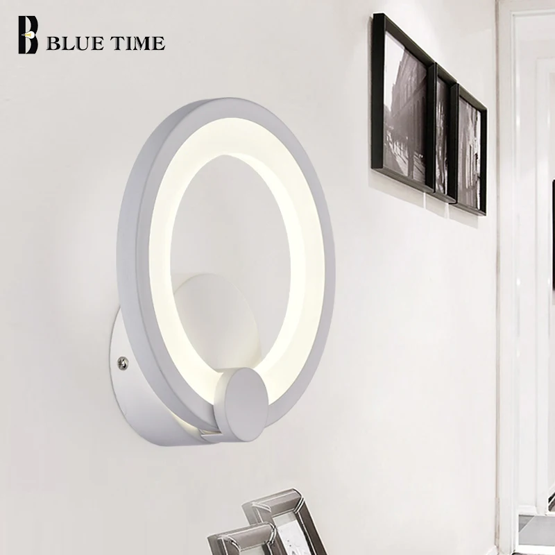 

Creative Modern Led Wall Lamps For Living Room Bedroom Dining Room Lamp White And Black Finished Wall Light Fixtures AC110V 220V