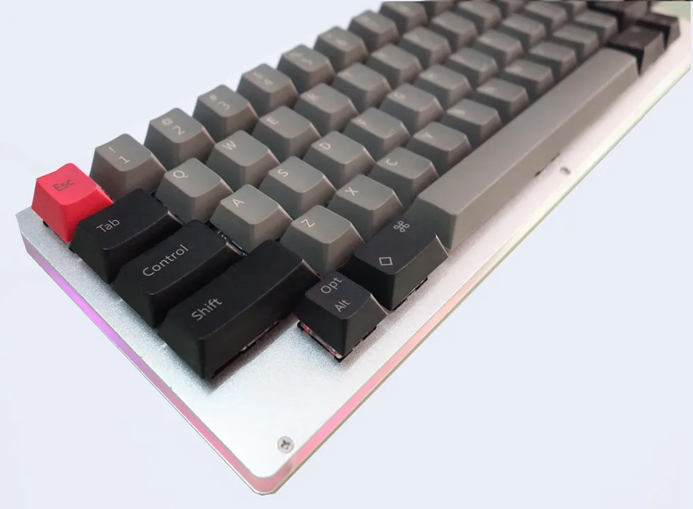 HHKB механическая клавиатура Gateron Cherry MX переключатели ЧПУ Алюминиевый Чехол пластина GH60 PCBA Al Feet USB кабель QMK программируемый