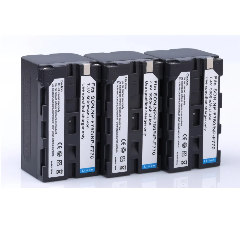 HIBTY 3Pcs 7.4V NP F750 NPF750 NP F770 Li ion Battery For Sony CCD TR3 ...