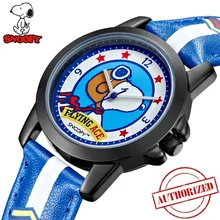 Snoopy Ruislee Горячая Пилот часы милые мультфильм часы Дети часы pu кварцевые часы подарок Детский час reloj montre relogio 787